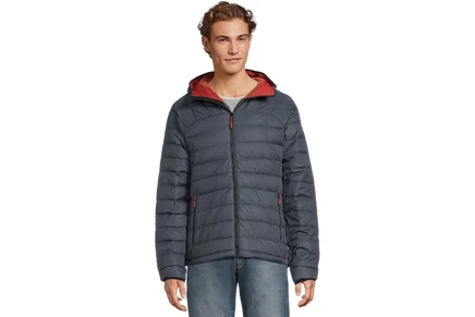 L.L.Bean Beans Down Hooded Jacket gunmetal gray