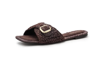 Seychelles Morning Brunch chocolate faux suede