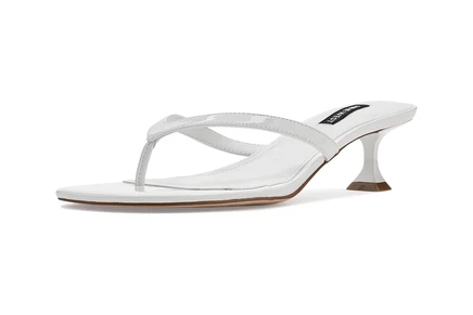 Женские туфли на каблуке Nine West Cruise, белые лаковые