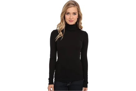 Splendid 1x1 Classic Long Sleeve Turtleneck black