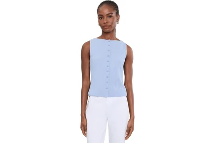 Топ Madewell Ribbed Crewneck Shell Top