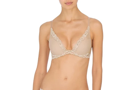 Женский бюстгальтер Natori Feathers Contour Plunge 730023, кофейный