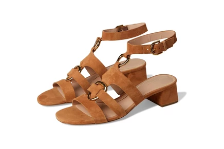 Сандалии Cole Haan Lyanna Link с ремешком на щиколотке dark caramel suede