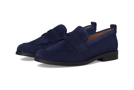 Женские лоферы Cole Haan Stassi Penny, темно-синий замш