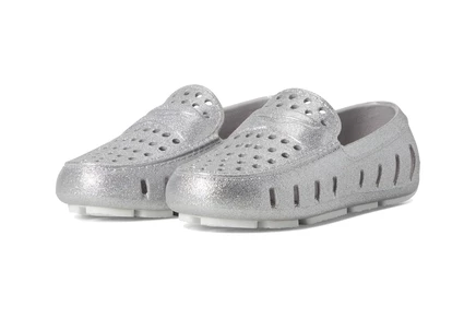 Floafers Kids Prodigy Driver Sparkle (Toddler/Little Kid/Big Kid) silver sparkle