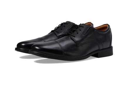 Мужские оксфорды Clarks Whiddon Cap, кожаные, черные