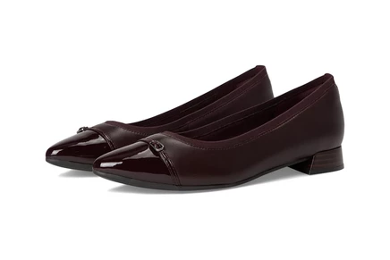 Женские балетки Clarks Natalyn Dusk кожаные, мерло