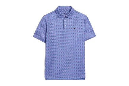 Детское поло Vineyard Vines Sankaty, бомб-поп/синий