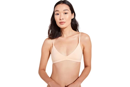 Eberjey Pima Stretch Cotton Bralette buff 1