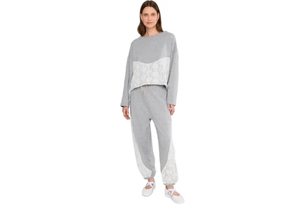 Женский домашний комплект Free People Sunday Best, серый меланж