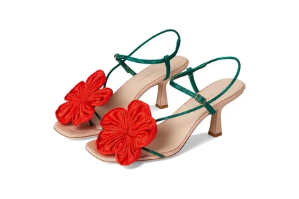 Женские босоножки Loeffler Randall Frank Flower, нюд/зеленый/красный