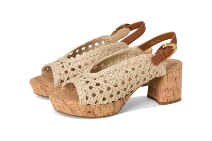 Aerosoles Cornelia natural/tan embroidered raffia