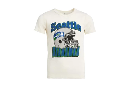 Детская футболка Junk Food Clothing Kids Seattle Seahawks Helmet, винтажно‑белая