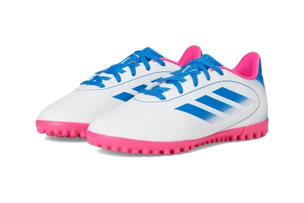 Детские футбольные бутсы adidas Goletto IX Turf, бело-сине-розовые