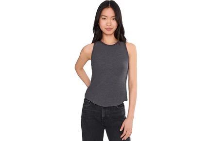 Женская майка Lilla P Shirttail Hem, гранитная
