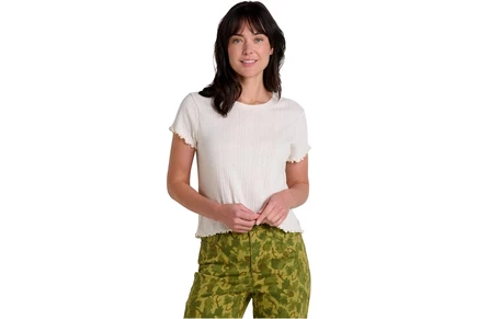Женская футболка Toad&Co Foothill Pointelle Short Sleeve Baby Tee