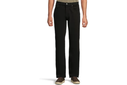 Джинсы Paige Doheny Transcend Vintage Relaxed Straight Leg Jeans in Black Shade