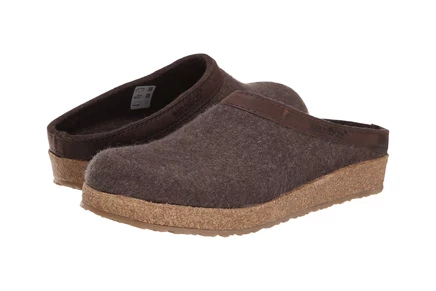 Унисекс клоги Haflinger GZL Leather Trim Grizzly, коричневые