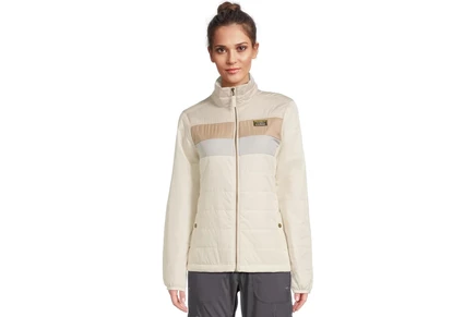 L.L.Bean Mountain Classic Puffer Jacket Color-Block shore/paperwhite