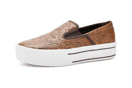 Женские слипоны Ariat Skylar, коричневые с тиснением