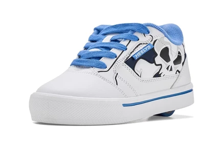 Унисекс кеды Heelys Pro 25 Prints, бело-голубые с коричневой подошвой