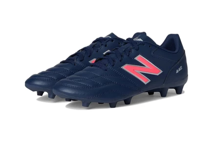 Футбольные бутсы New Balance 442 Academy FG V2, темно‑синий/серебристый/красный