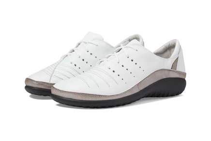 Женские кроссовки Naot Kumara white leather/silver threads leather