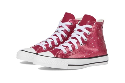 Детские кеды Converse Chuck Taylor All Star Glitter, ягодные/белые