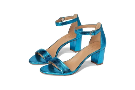 Naturalizer Vera blue metallic snake print leather
