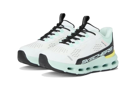 Детские кроссовки Skechers Glide‑Step Vista Lane, бело-черно-бирюзовые