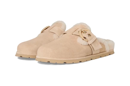 Женские мюли Stuart Weitzman Chrystie из овчины, терракотово-кремовые