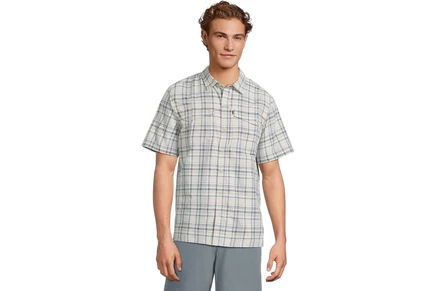 Мужская рубашка L.L.Bean SunSmart Cool Weave Woven Short Sleeve Shirt