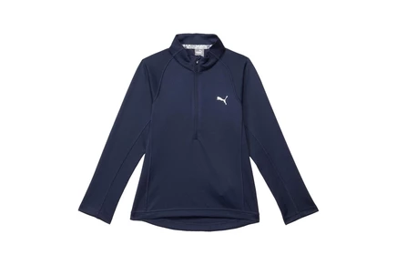 Детская кофта PUMA Golf Kids с 1/4-молнией, темно-синяя