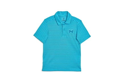Under Armour Kids UA Matchplay Stripe Polo (Little Kids) fresco blue