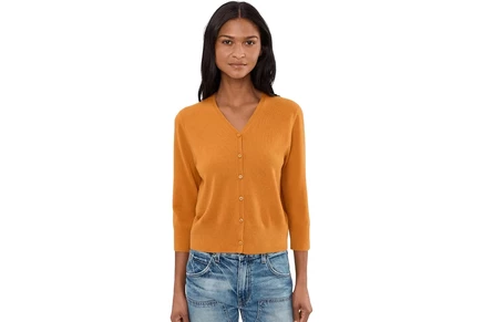 Кардиган Vince Elbow Sleeve V-Neck Cardi