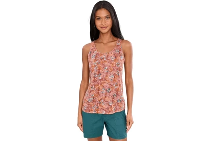Майка Royal Robbins Featherweight Tank с принтом, махагон