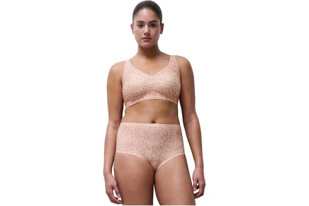 Женские трусы Chantelle Soft Stretch Brief, леопардово-пудровые