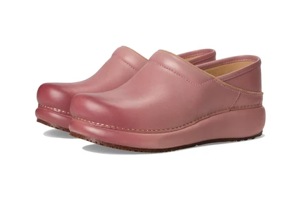 Женские клоги Dansko Platform Pro кожаные, коралловые