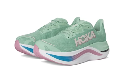 Женские кроссовки Hoka Skyward X, зелено-розовые