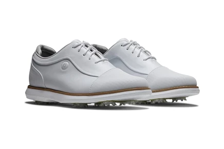 Женские кроссовки FootJoy Traditions Cap Toe Golf Shoes white