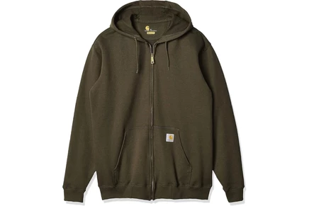 Мужское худи Carhartt Midweight на молнии, цвета мха