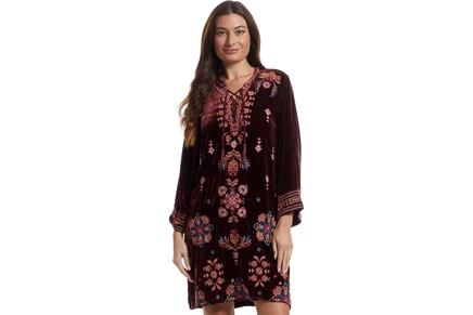 Платье Johnny Was Velvet Tie Front Kimono Dress- Brandi