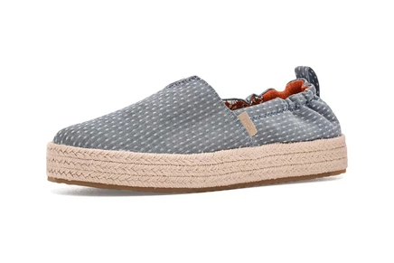 Детские балетки TOMS Kids Valencia, голубые в горошек