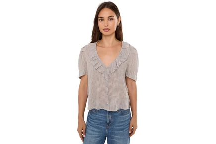 Топ Madewell Nelly Top- Gauzy Cotton Check