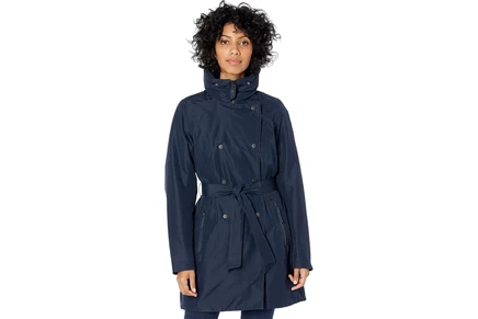 Женская куртка Helly Hansen Welsey Trench, темно-синяя