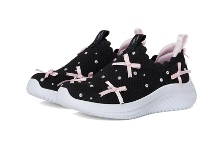 Женские кроссовки SKECHERS KIDS Ultra Flex 3.0 303845L (Little Kid/Big Kid) black/light pink