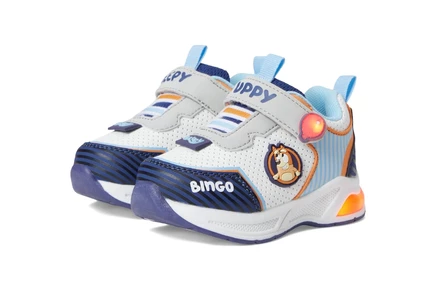 Детские кроссовки Ground Up Bluey And Bingo со светодиодной подсветкой, белые