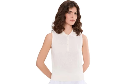 Свитер Lilla P Sleeveless Polo Sweater