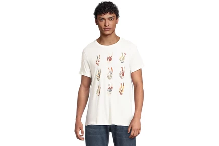 Футболка John Varvatos Multi Peace Hand Tee KG4261Z4