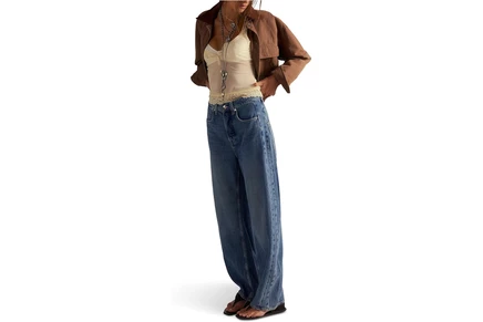 Джинсы Free People We The Free Truro Baggy Puddle Jeans